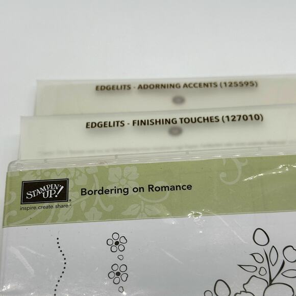 Stampin' Up! Border on Romance Stamps Sizzix Accents Touches Edgelits 125482 - Picture 9 of 9